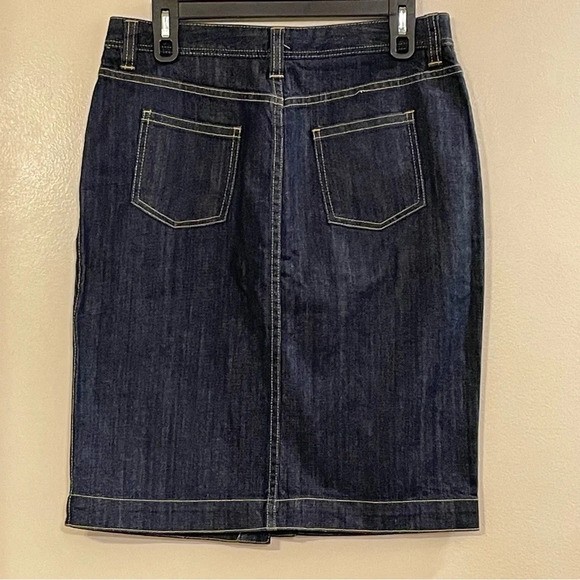 BODEN NWOT Button Front Denim Midi Skirt - Picture 2 of 6